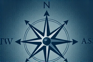 Compass with overlapping arrows representing strategic academic choices
